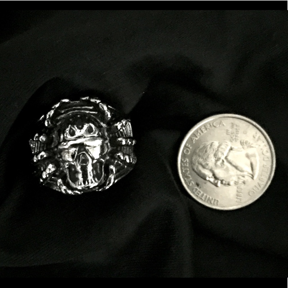 Biker style ring